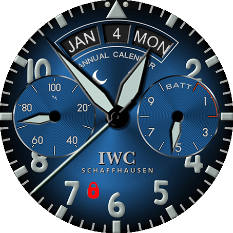 Hiển thị bên ngoài của lịch thường niên trên đồng hồ IWC - ảnh 3