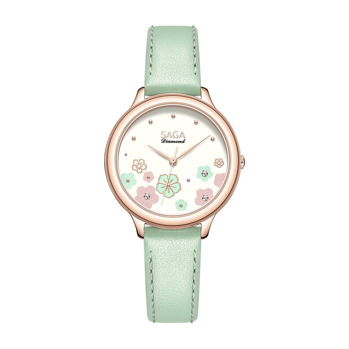 Đồng hồ Saga Diamond 54359-LGCRGR-2 - Ảnh 1