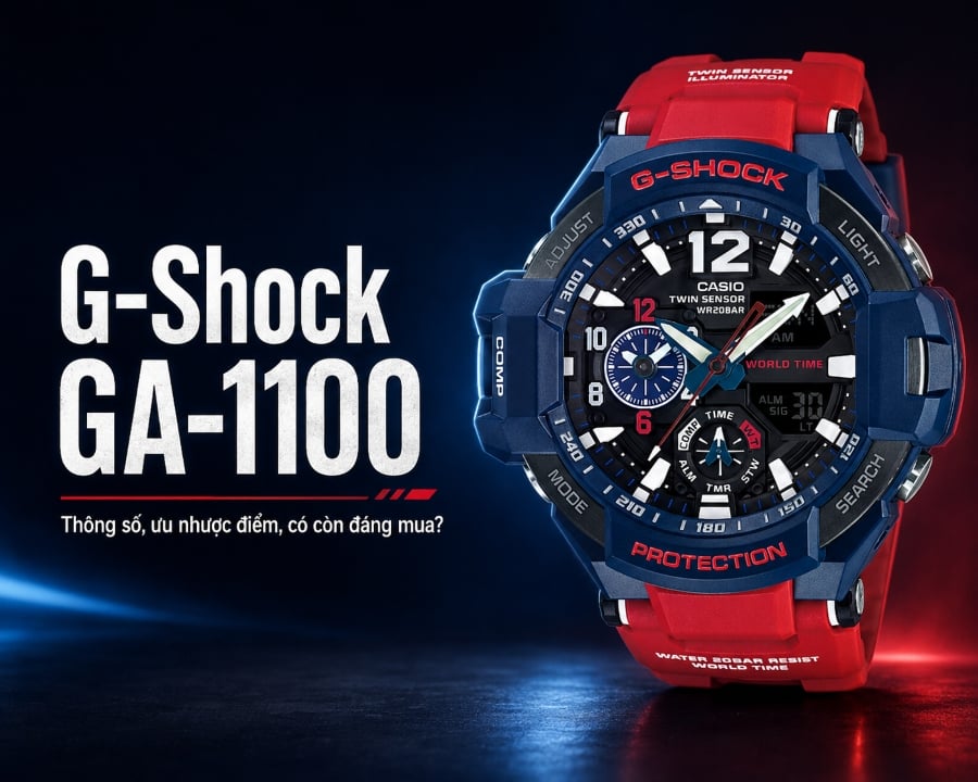 G-Shock GA-1100: Thông số, ưu nhược điểm, có còn đáng mua?
