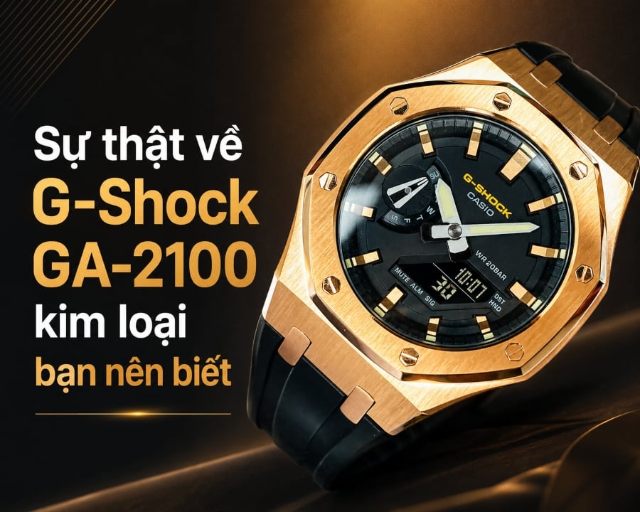 Sự thật về G-Shock GA-2100 kim loại bạn nên biết