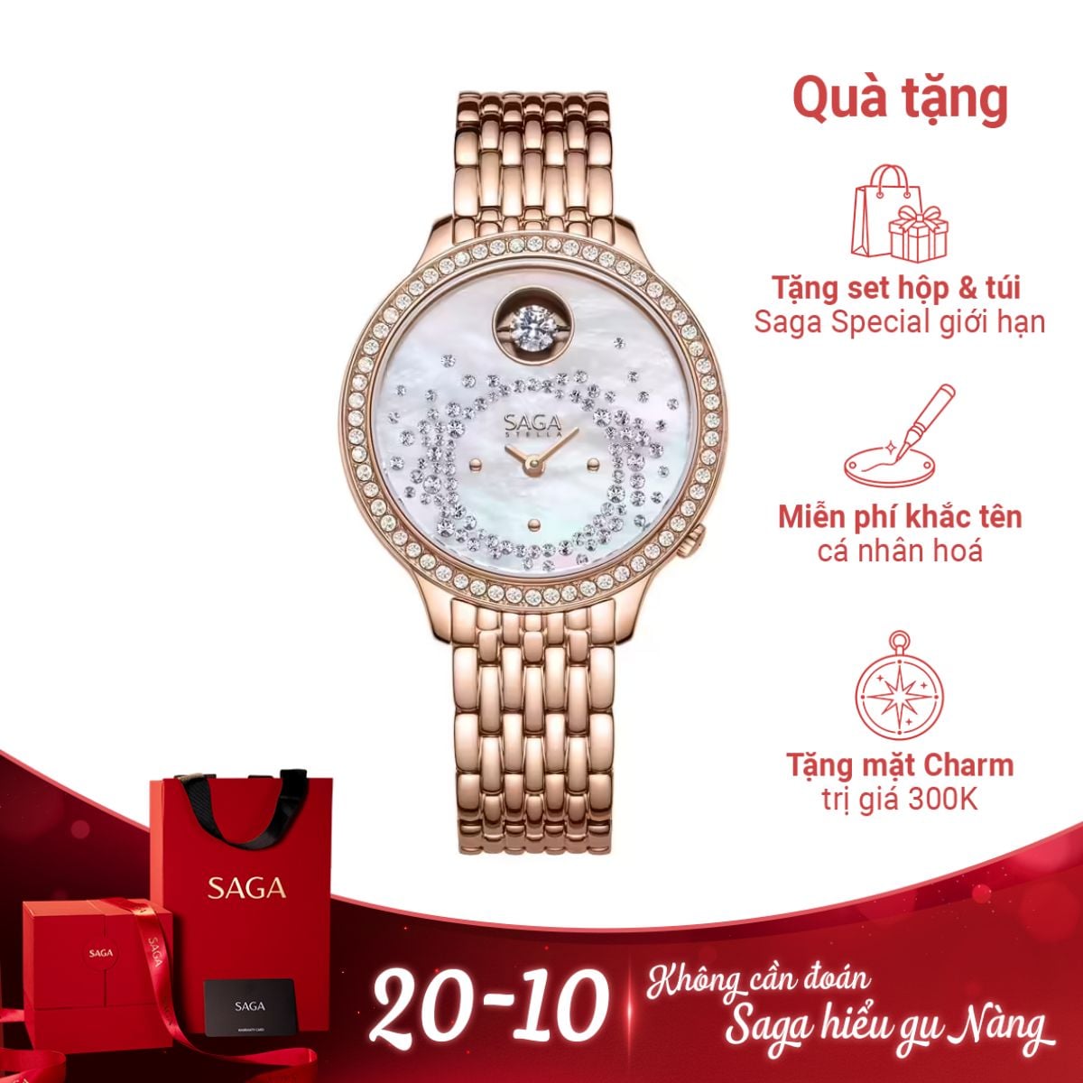 Đồng hồ Saga Dancing Heart 53766-GRMWRG-2